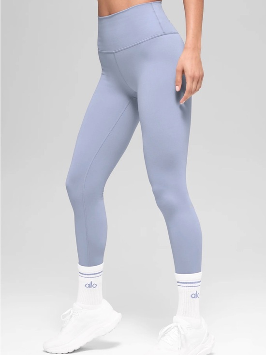 ALO Yoga Pants - ALO Airbrush Blue Leggings Size Medium Cropped 23”